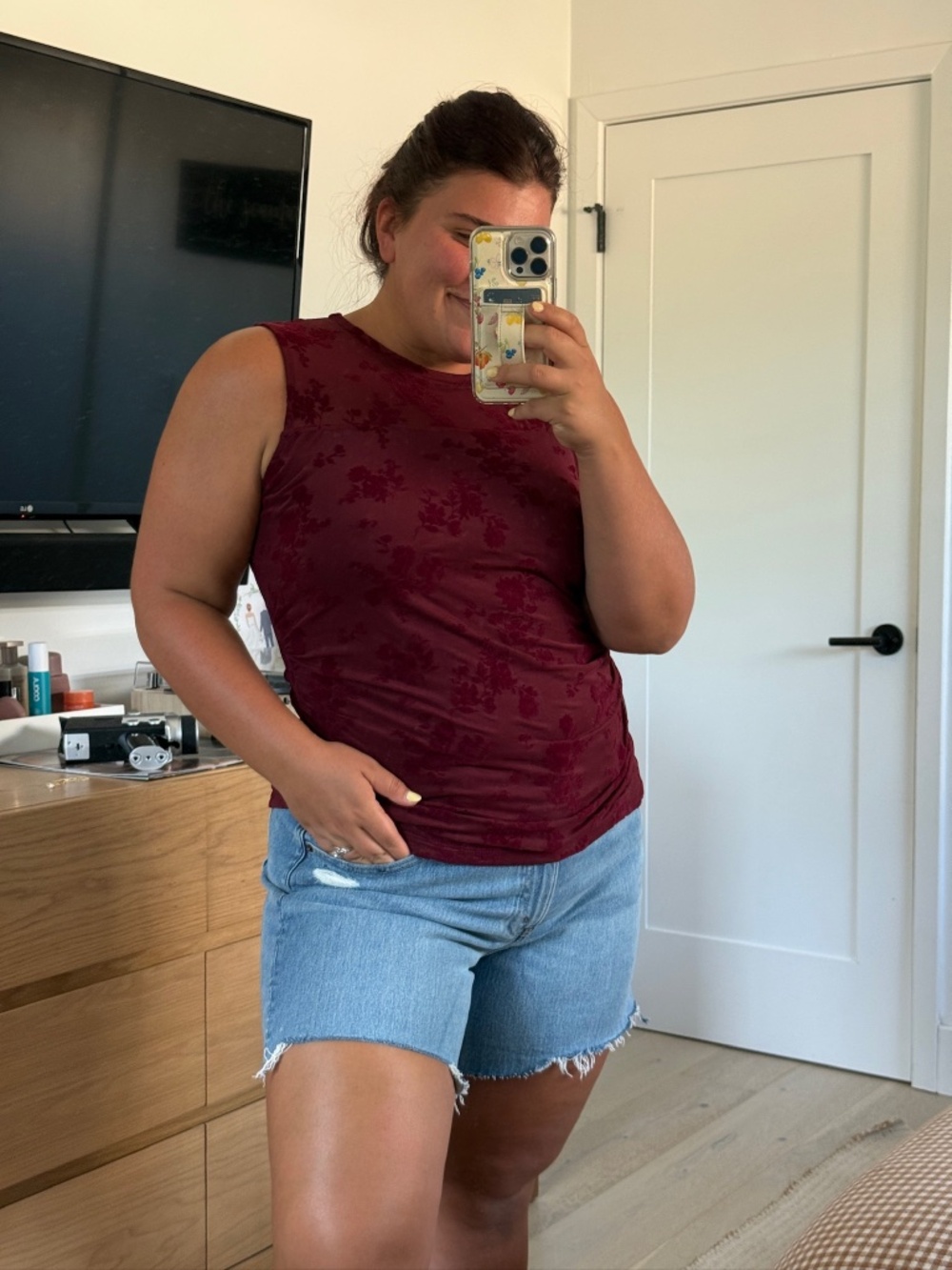 Burgundy Sleeveless Maurices Top L